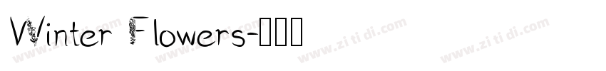 Winter Flowers字体转换
